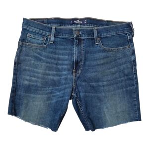 Hollister Epic Flex Dark Blue Jean Cutoff Shorts Women's Size 36